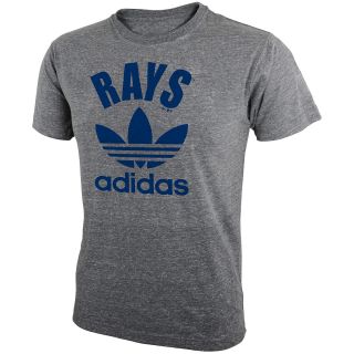 adidas Youth Tampa Bay Rays Trefoil Short Sleeve T Shirt   Size: Large, Grey