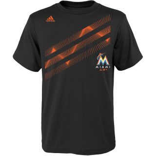 adidas Youth Miami Marlins Laser Field Short Sleeve T Shirt   Size: Xl
