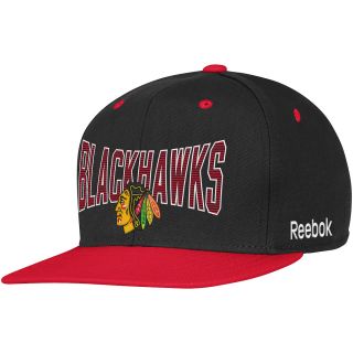 REEBOK Mens Chicago Blackhawks Flatbrim Snapback Cap, Multi Team