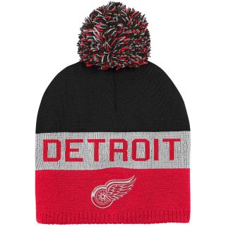 REEBOK Youth Detroit Red Wings Uncuffed Pom Knit Hat   Size: Youth
