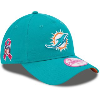 NEW ERA Womens Miami Dolphins Breast Cancer Awareness 9FORTY Adjustable Cap,