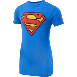 UNDER ARMOUR Boys Alter Ego Superman Fitted Short Sleeve T Shirt   Size: