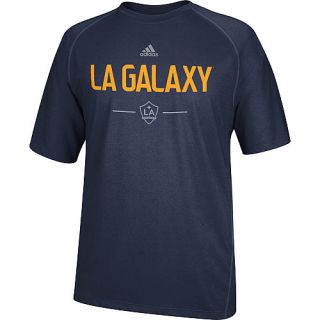 adidas Mens Los Angeles Galaxy Authentic ClimaLite Short Sleeve T Shirt   Size: