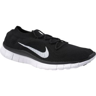 NIKE Mens Free Flyknit+ Running Shoes   Size: 8.5, Black/white
