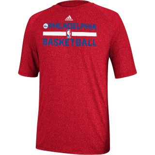 adidas Mens Philadelphia 76ers Practice ClimaLite Short Sleeve T Shirt   Size: