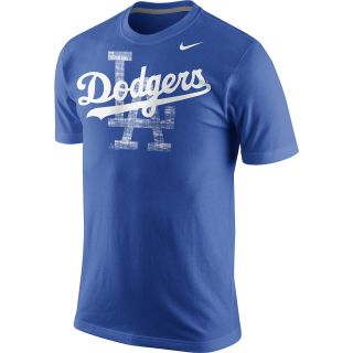 NIKE Mens Los Angeles Dodgers Team Issue Woodmark Short Sleeve T Shirt   Size: