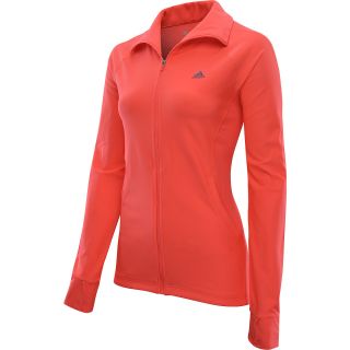 adidas Womens Ultimate Full Zip Jacket   Size Large, Red Zest/grey