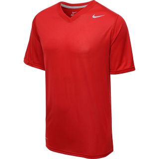 NIKE Mens Legend V Neck Short Sleeve T Shirt   Size: Large, Crimson