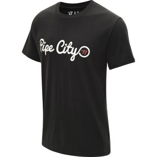 WARRIOR Mens Pipe City 50/50 Short Sleeve T Shirt   Size: Xl, Black