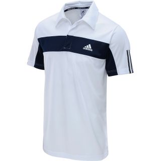 adidas Mens Galaxy Short Sleeve Tennis Polo Shirt   Size: Xl, White/navy
