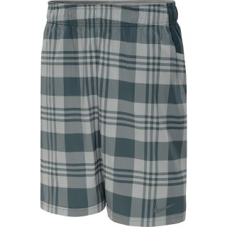 NIKE Mens Gladiator 10 Plaid Tennis Shorts   Size: Xl, Armory Slate/grey