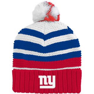 NFL Team Apparel Youth New York Giants Cuffed Pom Knit Girls Hat   Size: Youth
