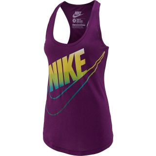 NIKE Womens Futura Fade Loose Tank   Size Medium, Grape/grey