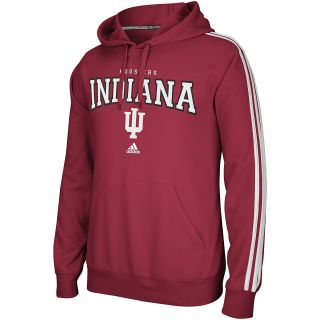 adidas Mens Indiana Hoosiers 3 Stripe Fleece Pullover Hoody   Size: Large, Red