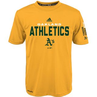 adidas Youth Oakland Athletics ClimaLite Batter Short Sleeve T Shirt   Size: Xl,