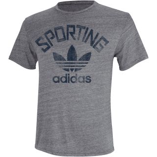 adidas Mens Sporting Kansas City Tri Blend Trefoil Short Sleeve T Shirt   Size: