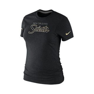 NIKE Womens New Orleans Saints Script Tri Blend T Shirt   Size: Medium,