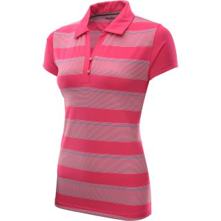 TOMMY ARMOUR Womens Striped Heather Short Sleeve Golf Polo   Size: Large, Pink