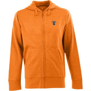 Antigua Mens Syracuse Orange Fleece Full Zip Hooded Sweatshirt   Size: Medium,