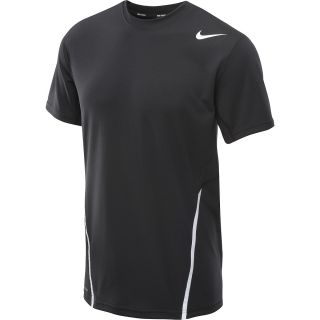 NIKE Mens UV Crew Tennis Shirt   Size: Small, Black/white/grey
