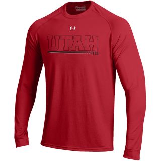 UNDER ARMOUR Mens Utah Utes Tech Long Sleeve T Shirt   Size Small, Red