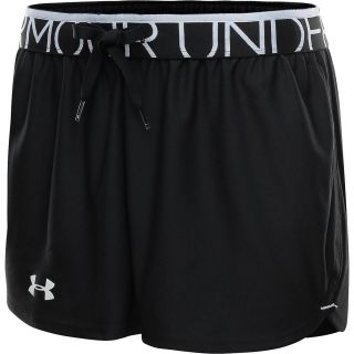 UNDER ARMOUR Womens Play Up Shorts   Size: Large, Black/white