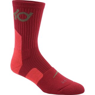 NIKE Mens KD Elite Crew Basketball Socks   Size Large, Red Coral