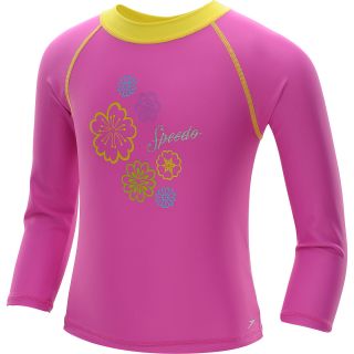 SPEEDO Girls UV Long Sleeve Sun Shirt   Size 6/6x, Pink