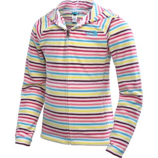 THE NORTH FACE Girls Striped Glacier Full Zip Hoodie   Size Xl, White Stripe