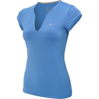 NIKE Womens Pure Short Sleeve Tennis Shirt   Size: XS/Extra Small, Distance