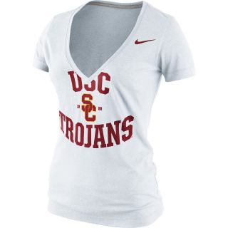 NIKE Womens USC Trojans School Tribute Tri Blend V Neck T Shirt   Size: Medium,