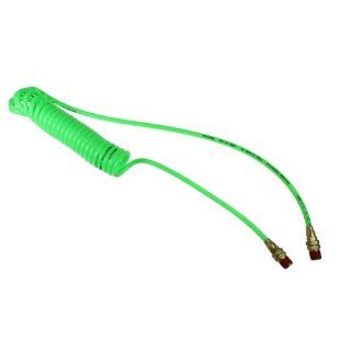 Coilhose Pneumatics PR532 10B G Flexcoil Polyurethane Coiled Air Hose, .160 Inch ID, 10 Foot Length with (2) 1/4 Inch MPT Swivel Fittings, Neon Green: Air Tool Hoses: Industrial & Scientific