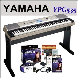 Yamaha YPG 535 88 key Portable Grand Graded Action USB Keyboard with Matching Stand and Sustain Pedal + Yamaha SK88 Survival Kit for 88 Key YPG Series Keyboards (Includes Headphones and Power Adapter): Musical Instruments