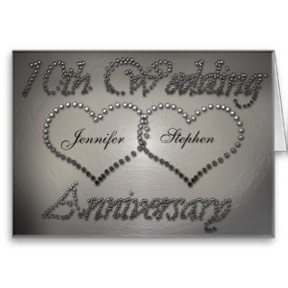 Punched Tin 10th Wedding Anniversary Card