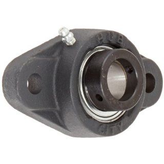 Hub City FB230URX1 Flange Block Mounted Bearing, 2 Bolt, Normal Duty, Relube, Eccentric Locking Collar, Narrow Inner Race, Cast Iron Housing, 1" Bore, 1.551" Length Through Bore, 3.89" Mounting Hole Spacing: Industrial & Scientific