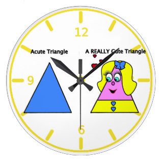 Acute Triangle A Really Cute Triangle Wallclocks