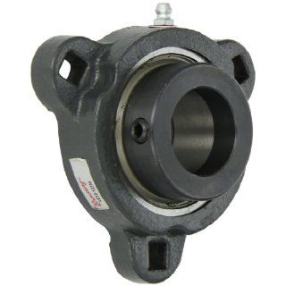 Browning VF3E 122M Intermediate Duty Flange Unit, 3 Bolt, Eccentric Lock, Regreasable, Contact and Flinger Seal, Ductile Iron, Inch, 1 3/8" Bore, 3 15/16" Bolt Hole Spacing Width, 4 13/16" Overall Width: Flange Block Bearings: Industrial &am