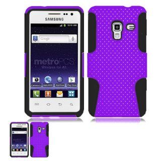 Samsung R820 Galaxy Admire 4G Purple And Black Hybrid Net Case: Cell Phones & Accessories
