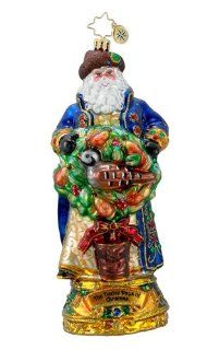 Christopher Radko Glass 12 Days of Christmas Santa Holiday Ornament #1016303   Decorative Hanging Ornaments