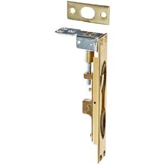 Rockwood 557.3 Brass Lever Extension Flush Bolt for Plastic & Wood Door, 1" Width x 6 3/4" Height, Polished Clear Coated Finish: Hardware Bolts: Industrial & Scientific