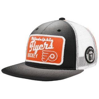 Reebok Philadelphia Flyers Black Natural Orange Adjustable Trucker Hat : Ice Hockey Apparel : Sports & Outdoors