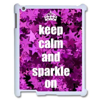 Custom Personalized Keep Calm and Sparkle On Cover Hard Plastic Ipad 1/2/3/4 Case: Computers & Accessories