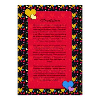 Romantic colorful invitation