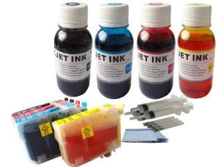4 Pack ND TM Brand NANO Digital (Non OEM) pre filled refillable ink cartridge for Epson 126 T126 : NX330 NX430 Workforce 545 630 630 645 840 845 60 + 4 bottles ND brand UV resistant Refill Ink for Epson (with ND Logo): Office Products