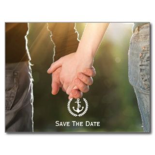 Nautical Save The Date Photo Postcard