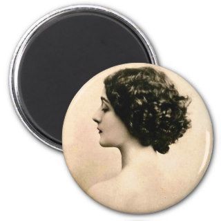 Vintage Retro Women Art Photography Young Woman Refrigerator Magnet