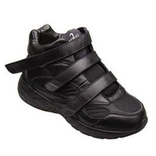 Apis Answer2 551 1   Athletic Shoes   Men's Comfort Therapeutic Diabetic Shoe   Medium (D)   Extra Wide (4E)   Extra Depth for Orthotics   Velcro   5 Medium (D) Black Velcro: Walking Shoes: Shoes