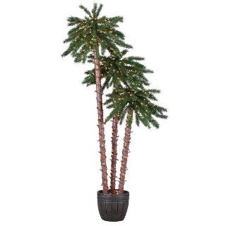Sterling 5205 567c 5 Feet, 6 Feet and 7 Feet Pre Lit Potted Palm Tree Clear Light: Home Improvement