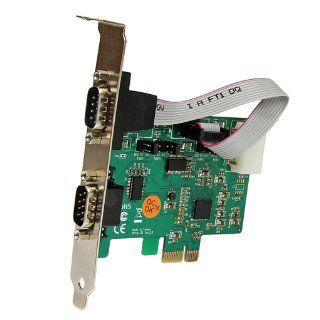 StarTech 2 Port Industrial PCI Express (PCIe) RS232 Serial Card with Power Output and ESD Protection (PEX2S553S): Computers & Accessories