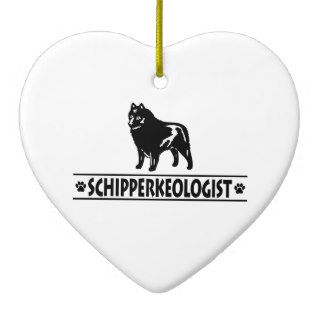 Humorous Schipperke Christmas Tree Ornament